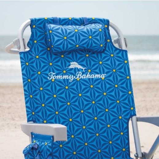 Tommy Bahama 5 Position Blue Yellow, How Much Are Tommy Bahama Beach Chairs
