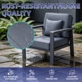 thumbnail image 3 of Aluminum Patio Furniture Set,7 Seat Outdoor Conversation Set with Thick Cushions and Coffee Table,Modern Metal Patio Sofa Set Gray, 3 of 8