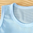 thumbnail image 5 of Hrsba Girls Summer Top Solid Color Mesh Fabric Crew Neck Sleeveless Top For Kids Casual Summer Soft Lightweight Breathable Comfortable Top, 5 of 6