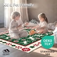 thumbnail image 4 of ODIKA 5'x7' Machine Washable Non-Slip Area Rug, Festive Reindeer Parade Decorative with Nordic Flair High Traffic Rug, Green, 627890, 4 of 5