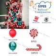 thumbnail image 4 of Kit de guirnaldas de globos navideños para decoraciones, muletas, bastones de caramelo, globos rojos y verdes, cadena de globos para Navidad y Año Nuevo, suministros para cumpleaños, 4 of 5
