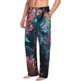 thumbnail image 6 of Salouo Colorful Floral Patterned Horse Print Pajama Pants for Men, Lounge Pants Elastic Waistband Casual Men's sleepwear Loungewear Sleep Pajama Pant -Large, 6 of 7