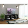 thumbnail image 6 of Madesa TV Stand Entertainment Center TV Bench with 6 Open Shelves Easy Cable Management for 65, 75 Inch Living Room and Bedroom Modern Wooden Television Media Console - Black, 6 of 6