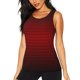 thumbnail image 1 of Fotbe Red Geometric Blusas Sin Mangas para Mujer – Estilo Casual, Corte Suelto, Slim-Fit, Cuello Redondo Deportivo, Tops de Verano para Gimnasio y Yoga-Large, 1 of 7