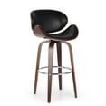 thumbnail image 7 of Mid-century Modern Swivel , 30", Black Upholstery, Walnut Frame 30" Relax Chair, Midnight Black, Finish, 7 of 7