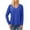 Blue, variant on BLCHUNen Womens Tops V Neck Pullover Tops Breathable Quick Drying Workout Gym Athletic Sports Active Casual Long Sleeve Shirts