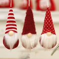 thumbnail image 3 of Set of 3 Christmas Gnomes Hanging Ornaments Swedish Gnome Handmade Plush Santa Elves Xmas Tree Hanging Holiday Xmas Decorations, 3 of 5