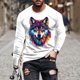 thumbnail image 1 of Blusas y camisas de manga larga con cuello redondo para hombre, blusa de manga larga con cuello redondo y estampado de moda para hombre, blusa de poliéster para hombre, 1 of 5