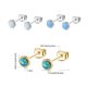 thumbnail image 5 of Sonducket Pendientes de 2 uds con de plata, pendientes redondos con abalorio, joyería de boda para mujeres y niñas, presente a la moda, Ropa, zapatos y accesorios Miscelánea Blanco, 5 of 6