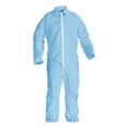 thumbnail image 2 of A65 Zipper Front Flame-Resistant Hooded Coveralls, Elastic Wrists and Ankles, 6X-Large, Blue Denim, 21/Carton, 2 of 5
