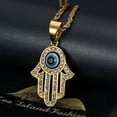 thumbnail image 3 of NEGS 18K Gold Plated Evil Eye Fatima Hamsa Hand Egyptian Pendant 24'' Chain Amulet Stainless Steel Necklace for Men Women, 3 of 7