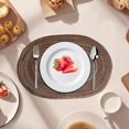 thumbnail image 4 of Pebbuoy Woven Cotton Yarn Placemats Minimalist Heat Resistant Table Protectors Dining Mats for Home Kitchen, 4 of 5