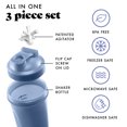thumbnail image 5 of Fit & Fresh Shaker Bottle, Leak Proof 24 oz Sports Blender Bottle for Supplement Shakes, Light Blue, 5 of 7