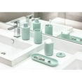 iDesign Cade 4Piece Bathroom Accessory Set, Soft Aqua