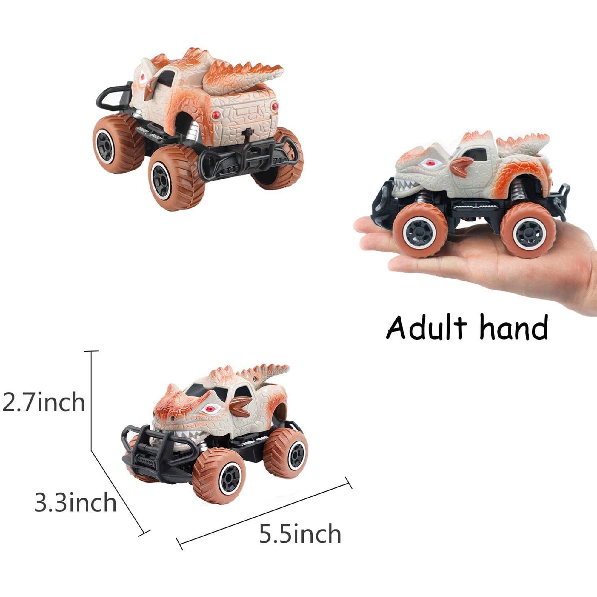 CIPACHO Kids Off-Road Vehicle Toy 1/43 Scale 27MHz Toy Dinosaur RC Cars, 9mph Max Speed, Monster Truck for Toddlers Birthday Gifts, Bronze