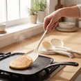 thumbnail image 4 of REGALWOVEN Cooking Utensil Set, Silicone Color-blocked Round Holes Kitchen Utensils with Silicone Brownish Yellow E 3, 4 of 5