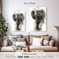 thumbnail image 4 of Elephant Stock Dusty African Elephant Wall Art - Vertical Canvas Wall Art - Living Room Wall Decor - Animal Canvas - White And Gray Decor - 24" x 36", 4 of 8