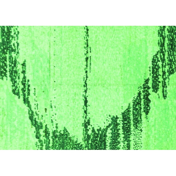 Ahgly Company Indoor Rectangle Abstract Green Modern Area Rugs, 7' x 10'