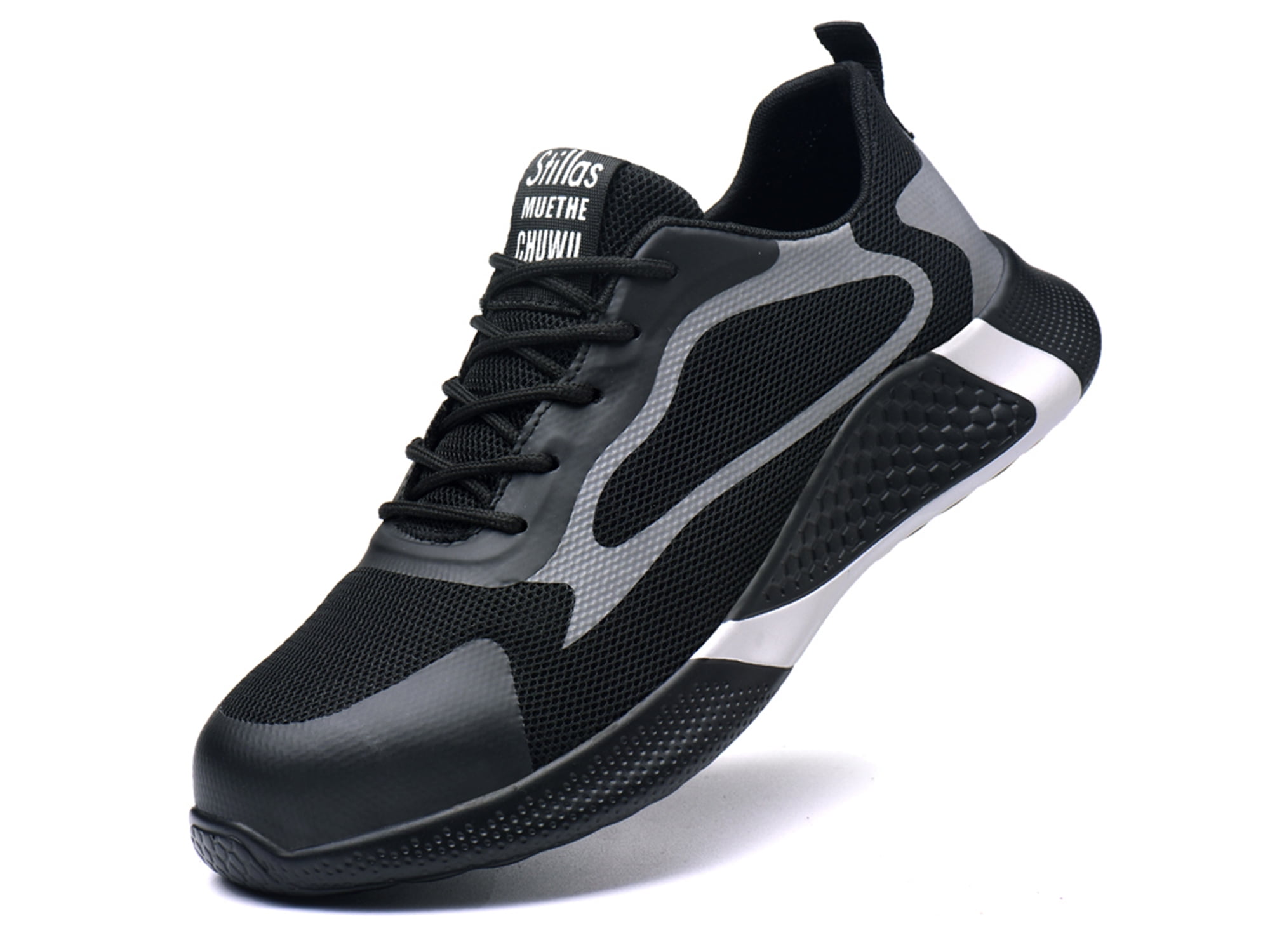 OwnShoe Men's Women's Steel Toe Lightweight Safety Shoes Work Sneakers ...