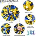 thumbnail image 2 of LINLIN 4Pcs Metallic Cheerleading Pom Poms, Cheerleader PomPoms with Baton Handle, Cheering Squad Pompoms for Kids Adults School Dance Sports Team Spirit Cheering, 2 of 7