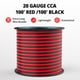 thumbnail image 3 of Cable eléctrico NAOEVO, calibre 20, 30 m, rojo y negro, 12 V/24 V DC, 3 of 7