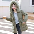 thumbnail image 6 of Babysbule Winter Jackets for Women Womens Winter Jacket Warm Overcoat Slim Fur-Collar Zipper Thicker Coat Outwear, 6 of 8