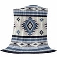 thumbnail image 6 of Blue Boho Blanket Soft Cozy Warm Throw Blanket for Couch, Plush Fuzzy Flannel Fleece Blankets for Sofa, Southwestern Ethnic Aztec Retro Geometric Bed Blankets Lightweight Gifts for Women, 40"x50", 6 of 9