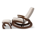 thumbnail image 2 of Bowery Hill Fabric and Wood Rocking Chair with Ottoman in Beige, 2 of 8