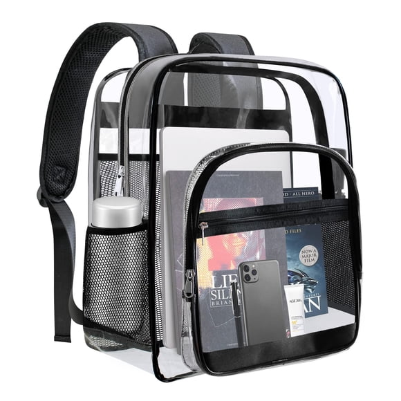 Mochila transparente SDFGHG, forma robusta, resistente, grande, transparente
