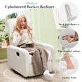 thumbnail image 4 of papajet Recliner Chair for Living Room,Nursery Glider with High Back Massage Swivel,Sherpa White, 4 of 9