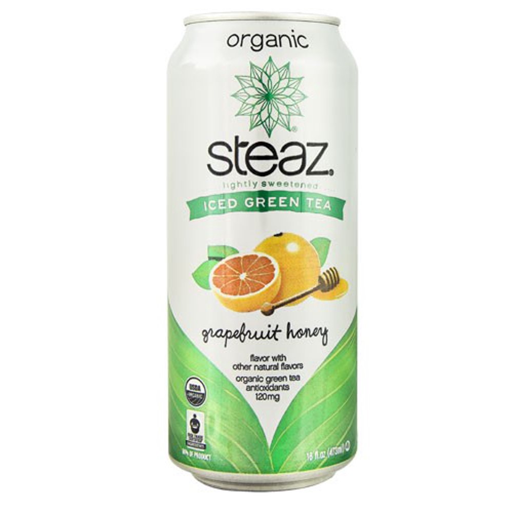 Steaz Green Tea, Grapefruit Honey, 16 Fl Oz