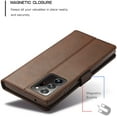 thumbnail image 4 of Galaxy Note 20 5G Case, PU Leather Wallet Folio Flip Magnetic Buckle Slim Back Cover Built-in Card Holder Slot and Stand for Samsung Galaxy Note 20 5G (Brown), 4 of 7