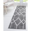 thumbnail image 2 of Unique Loom Matrix Trellis Collection Area Rug - Deco (2' 11" x 19' 8" Runner Gray/Ivory), 2 of 2