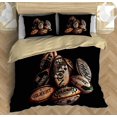 thumbnail image 1 of LAICAIW Rugby Ball Duvet Cover Set Twin Size,Classic Old Rugby Collection,Decorative 3 Piece Bedding Set with 2 Pillow Shams (Color 39, Twin), 1 of 4