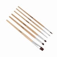 thumbnail image 1 of Juego de 6 Brochas de Nailon para maquillaje, brochas de artista para acuarela, niños, principiantes con Puntas Redondas y Fuerte Agarre de Polvo, Fácil de Limpiar, para ideal, 1 of 7