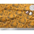 thumbnail image 3 of Soimoi Orange Georgette Viscose Fabric Filigree Damask Printed Fabric 1 Yard 42 Inch Wide, 3 of 3
