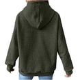 thumbnail image 7 of Clothing! Yajing Pullover Hoodies Hoodies for Women Hoodies for Women Fall Fashion 2025 Trendy Knit Drawstring Pullover Sweatshirts Casual Loose Fit Cute Clothes L Green, 7 of 7