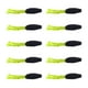 thumbnail image 5 of 10 señuelos de pesca blandos Crappie Swimbaits, prácticos señuelos de gusano de dos colores verde y negro, 5 of 9