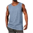 thumbnail image 2 of Abomasnow Mens Big and Tall Tank Tops Sleeveless Crewneck Athletic T-Shirts Casual Vintage Workout Muscle Gym Summer Beach Tops, 2 of 7