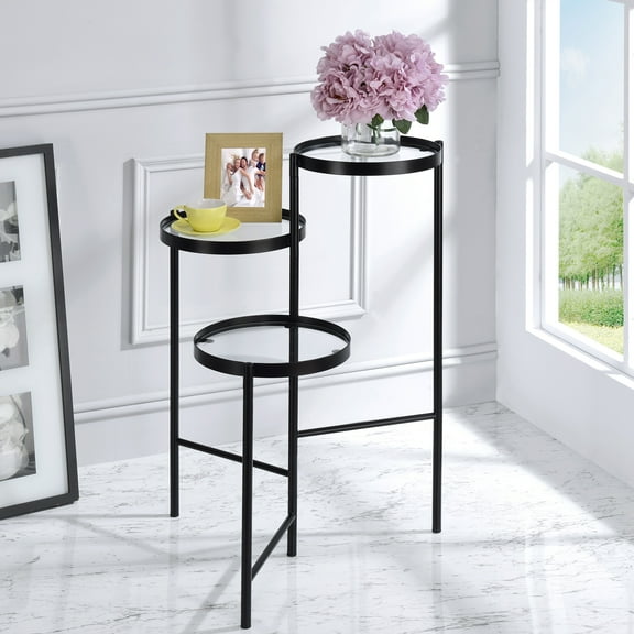 Cora 3-Tier Metal Plant Stand, Black