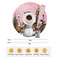 thumbnail image 6 of 15 Inch Round Placemats Set of 6, Pink Christmas Non Slip Heat Insulation PP Table Mats, Snowman Xmas Tree Snowflake Gifts Elk Washable Place Mats for Kitchen Dining Party Table Decor, 6 of 7
