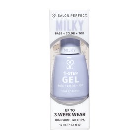 Salon Perfect Milky One Step Gel, Blueberry, Blue Nail Polish, 0.5 fl oz