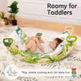 thumbnail image 3 of Pikler Triangle Set with Cushion, 8 in 1 Wooden Montessori Climbing Toys, Foldable Indoor Playground Jungle Gym Playsets for Toddler, Baby, Kid,Green, 3 of 9