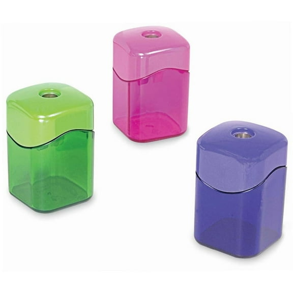 Baumgartens Single Hole Wave Pencil Sharpener with Receptacle