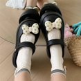 thumbnail image 1 of Sandalias de verano con lazo de lunares y suela blanda para mujer, zapatos de playa para exteriores, antideslizantes, de color sólido, 1 of 6