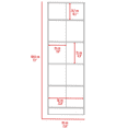 thumbnail image 6 of JERFIT 71" Tall Multicolor Storage Cabinet with 2 Doors & 5 Adjustable Shelves for Living Room, Kitchen, Garage, 6 of 6