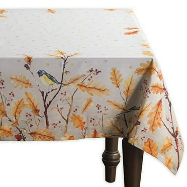 Maison d Hermine Oak Leaves 100% Cotton Tablecloth 54 Inch by 54 Inch.