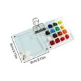 thumbnail image 2 of Uscallm under $5 Watercolor Palette, Portable Acrylic Watercolor Paint Palette, 8 15 Removable Panel Artist Mixing Tray, Travel Mini Palette with Metal Clip, 2 of 2