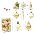 thumbnail image 3 of 36/40/50 piezas de adornos de bolas de Navidad azules con forma especial de árbol de Navidad dorado, decoración para fiestas, colgante de esferas de Navidad para Año Nuevo, 3 of 5