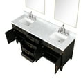 thumbnail image 4 of Laurel 72 in W Black Oak Double Vanity, Carrara Marble Top, Faucet Set, & 34 in Mirrors, 4 of 9